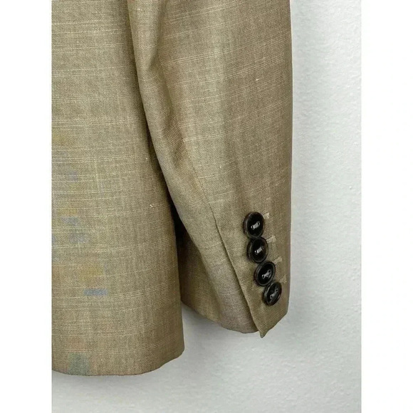 Escada Wool/Silk Camel Blazer Size 42. One Button Close. Work Wear, Luxury - Picture 6 of 7